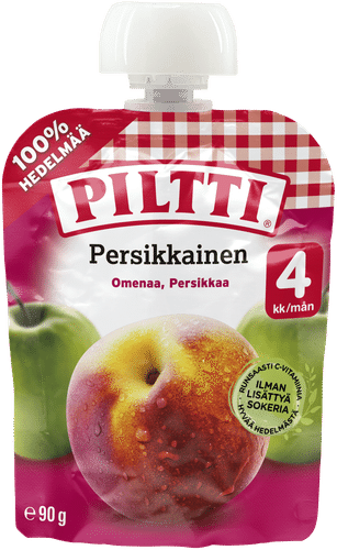 Piltti 90克 蜜桃苹果泥 4个月份装