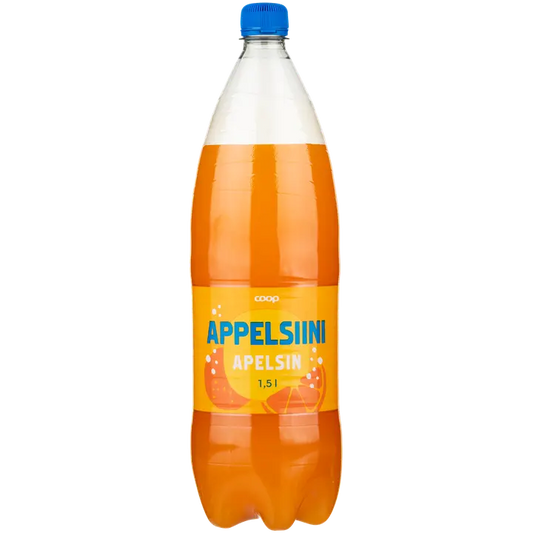 Coop Appelsiini virvoitusjuoma 1,5 l kmp｜Coop 橙色软饮料 1.5 升 kmp