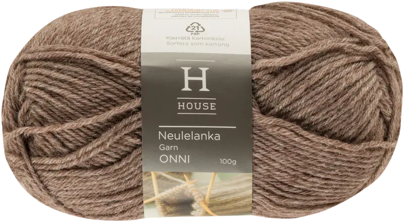House Onni 编织线 100克 沙棕 1367｜House neulelanka Onni 100 g Sand Brown 1367