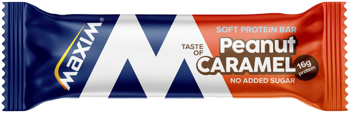 Maxim 花生焦糖蛋白棒 55g｜Maxim Peanut Caramel proteiinipatukka 55g