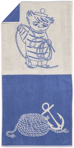 Moomin Arabia 姆明浴巾 70x140cm 图蒂基 蓝 GOTS