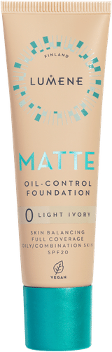 Lumene 控油哑光粉底液 SPF20 0 Light Ivory 30 ml｜Lumene Matte Oil-control Mattameikkivoide SPF20 0 Light Ivory 30 ml
