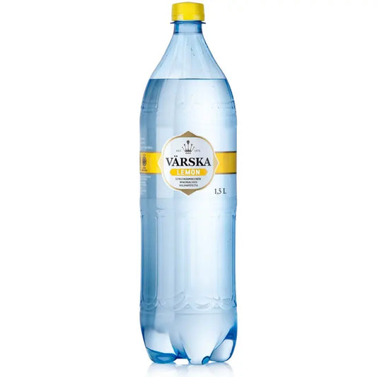 Värska Lemon, sitruunanmakuinen mineraalivesi, hiilihapollinen 1,5L PET｜Värska 柠檬柠檬味矿泉水碳酸1.5L PET