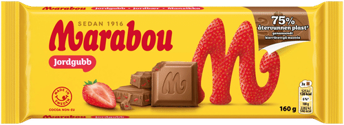 Marabou 草莓巧克力板 160g
