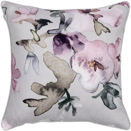 Pentik Hetki 靠垫套 45x45 厘米 花朵 灰色