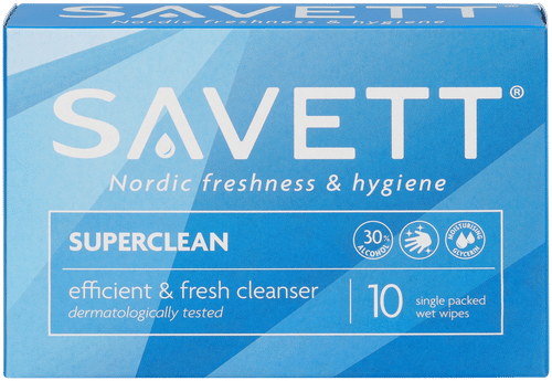 Savett 超级清洁湿巾 10kpl｜Savett Superclean kosteuspyyhe 10kpl