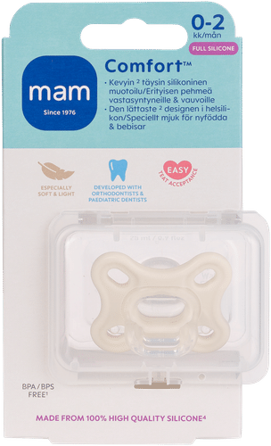 MAM Comfort 0-2个月 硅胶安抚奶嘴｜MAM Comfort 0-2kk silikonitutti