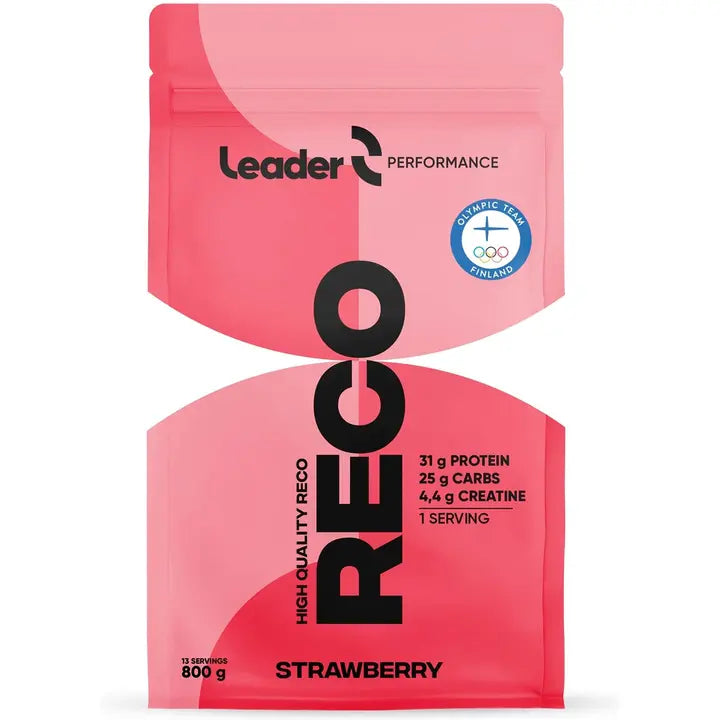 Leader Performance Reco proteiini-hiilihydraattijauhe mansikanmakuinen 800 g-Leader Performance Reco 蛋白质碳水化合物粉 草莓味 800 g