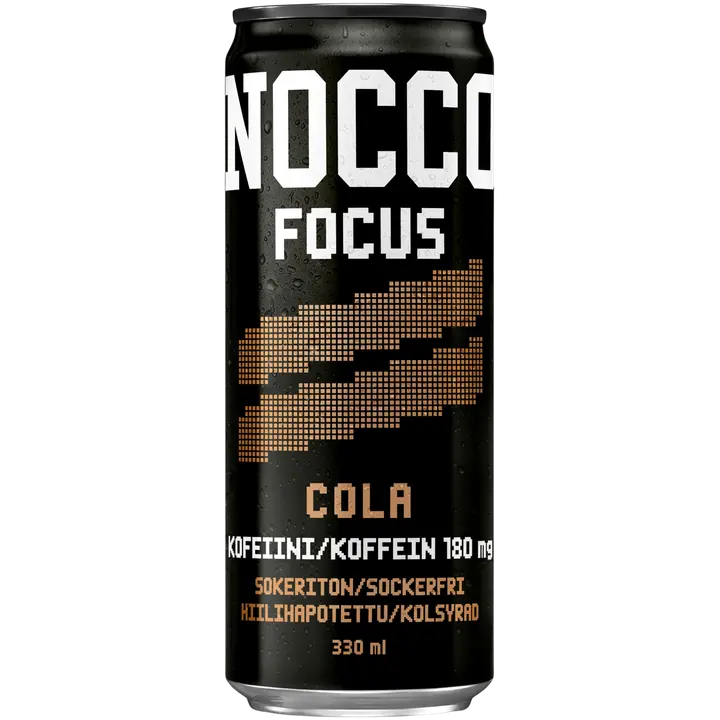 NOCCO FOCUS Cola hiilihapotettu energiajuoma 330ml｜Nocco FOCUS可乐碳酸能量饮料 330ml