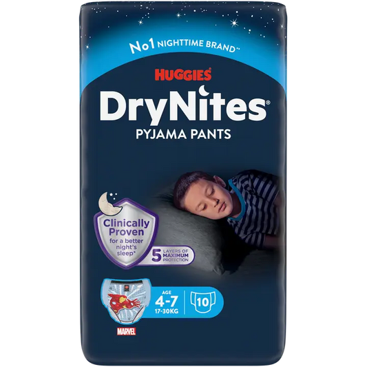 DryNites poika10kpl 4-7 vuotta｜Huggies DryNites 男孩 10 件 4-7 岁