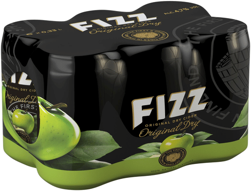 FIZZ 6罐FIZZ Original Dry苹果饮品4.7% 0.33升罐装整包
