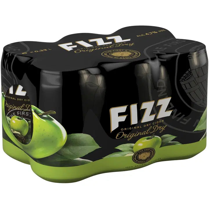 6xFIZZ Original Dry siideri 4,7% 0,33 l tlk kutiste｜FIZZ 6xFIZZ 原味干苹果饮品 4.7% 0.33 升 tlk 收缩