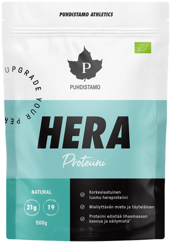 Puhdistamo Athletics 有机乳清蛋白 原味 500 g｜Puhdistamo Athletics Luomu Heraproteiini Natural 500 g