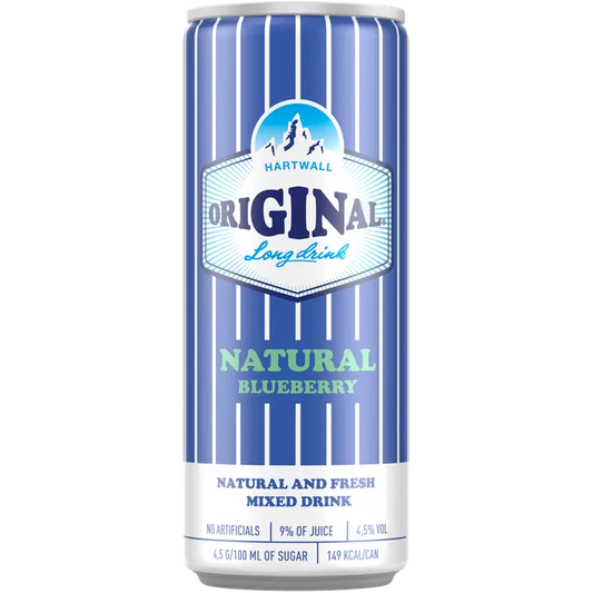 Hartwall Original Long Drink Natural Blueberry 4,5% 0,33 l｜Hartwall Original Long Drink 天然蓝莓 4.5% 0,33 l