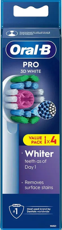 Oral-B PRO 3D White 4支替换刷头｜Oral-B PRO 3D White 4kpl vaihtoharja