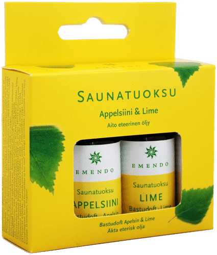 Emendo 2x10毫升桑拿香氛 橙子与青柠｜Emendo 2x10ml saunatuoksut appelsiini ja lime