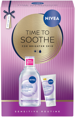 NIVEA Time to Soothe lahjapakkaus 2026 sis. 2 tuotetta