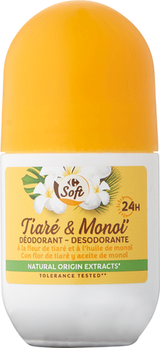 Carrefour Soft Tiaré & Monoï 滚珠除臭剂 50 ml