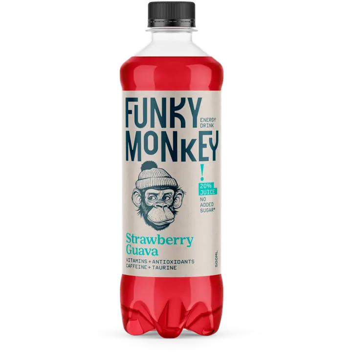 FUNKY MONKEY Strawberry Guava energiajuoma 500 ml｜Funky Monkey 草莓番石榴能量饮料 500 ml