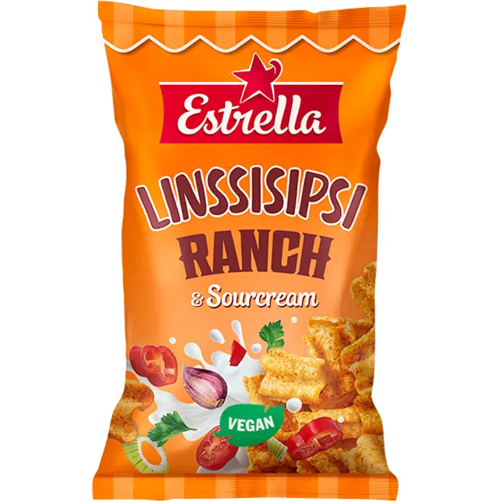 Estrella Linssisipsi Ranch 110g-Estrella 扁豆片牧场 110g