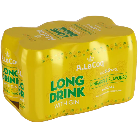 6xA. Le Coq GIN Pineapple Long Drink 5,5 % 0,33 l tlk｜A. Le Coq 6xA。 Le Coq GIN菠萝长饮 5.5% 0.33 l tlk