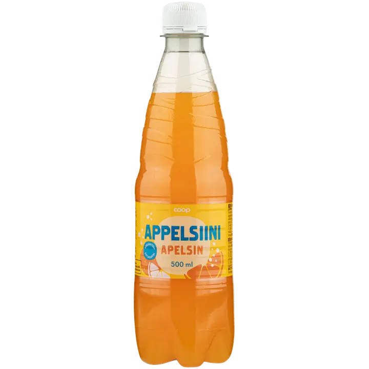 Coop Appelsiini Sokeriton virvoitusjuoma 0,5 l kmp｜Coop 橙子无糖软饮料 0.5 l kmp