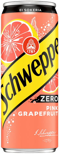 Schweppes Pink Grapefruit Zero virvoitusjuoma tölkki 0,33 L
