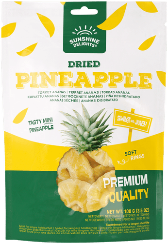Sunshine Delights Kuivattu ananas 100g