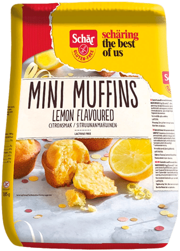 Schär sitruunanmakuiset minimuffinssit gluteeniton 185g/8kpl｜Schär 柠檬味迷你松饼 无麸质 185g/8个