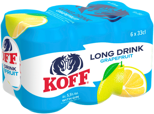 Koff 6罐装Koff长饮西柚5.5%罐装 0,33 L