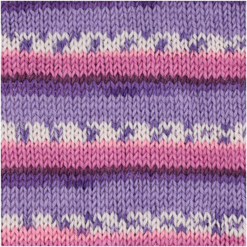 House 羊毛混纺花线 100克 丁香紫/粉/白 82456｜House lanka villasekoite Kuvio 100 g Lilac/pink/white 82456