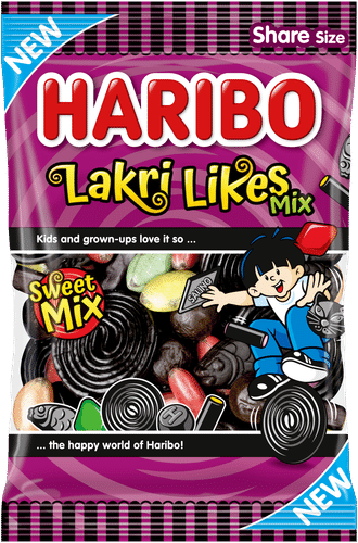 Haribo Lakri Likes 混合装 250克糖果袋｜HARIBO Lakri Likes Mix 250 g karkkipussi