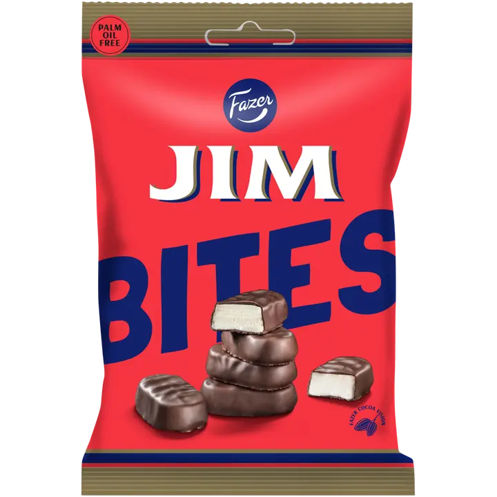 Fazer Jim Bites tumma suklaapala 94g