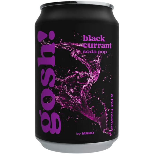 Gosh! Blackcurrant Soda Pop virvoitusjuoma 0,33l tlk｜GOSH ！黑醋栗汽水软饮料 0.33l tlk