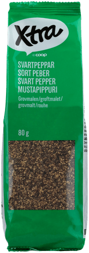 Xtra 黑胡椒粗磨粉 80 g｜Xtra mustapippurirouhe 80 g