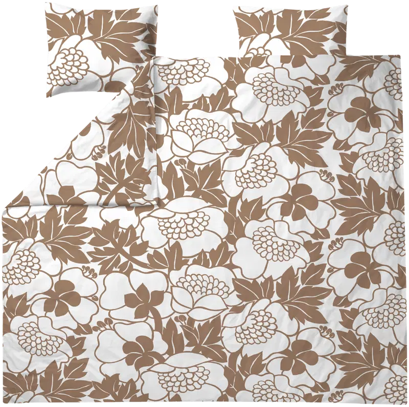 Finlayson 双人被套套装 Annukka 240x210+2x50x60 焦糖色｜Finlayson pussilakanasetti tupla Annukka 240X210+2x50X60 kinuski