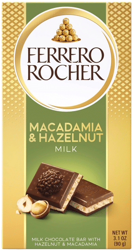 Ferrero Rocher 牛奶巧克力排块（榛子与夏威夷果） 90 g