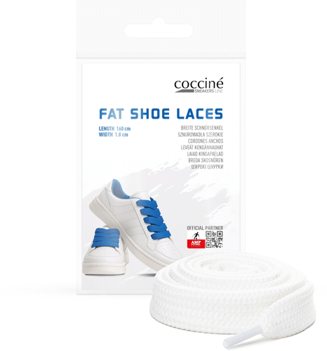 Cocciné fat shoe laces kengännauhat 120 cm white