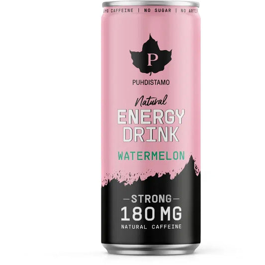 Puhdistamo Natural Energy Drink Strong Watermelon 330 ml｜Puhdistamo 天然能量饮料强效西瓜 330 ml