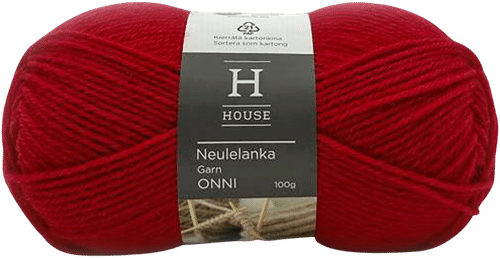 House Onni 编织线 100克 红色 5327