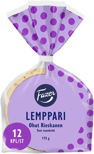 Fazer Lemppari Ohut Rieskanen 12kpl 175g｜Fazer 最爱薄脆饼 12个装 175g