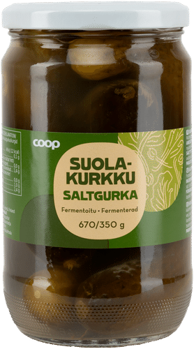 Coop suolakurkku 670/350 g