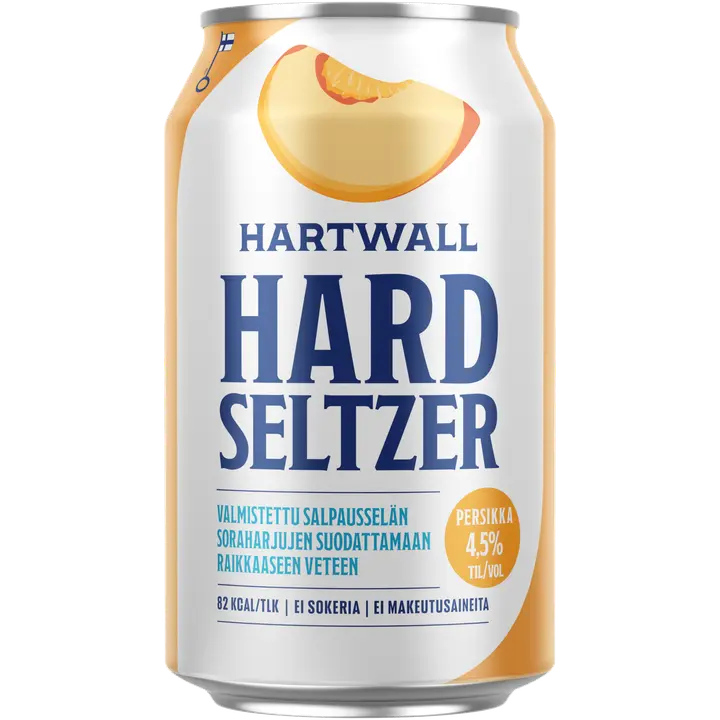 Hartwall Hard Seltzer Persikka 4,5% 0,33 l｜Hartwall Hard Seltzer 桃子 4.5% 0,33 l