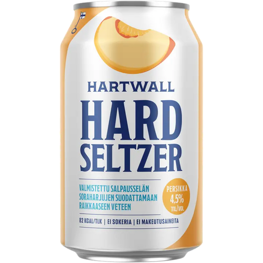Hartwall Hard Seltzer Persikka 4,5% 0,33 l｜Hartwall Hard Seltzer 桃子 4.5% 0,33 l