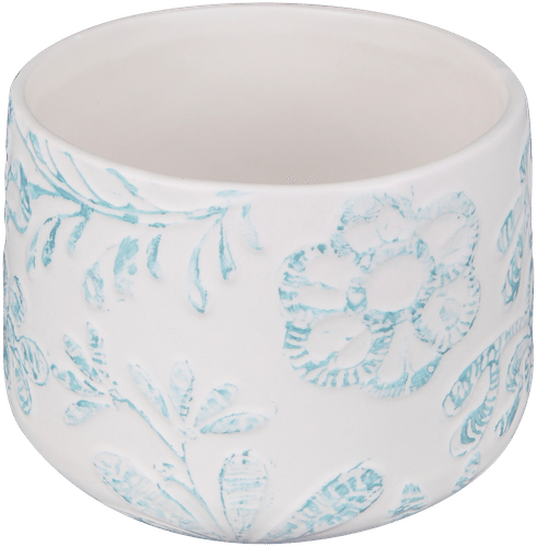 House 花盆 Romantic 16.5x12.5厘米 蓝/白