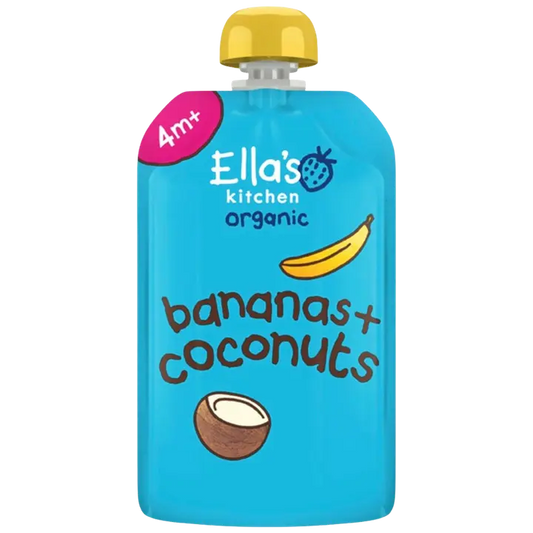 Ella's Kitchen Banaani-kookossose alkaen 4 kk LUOMU 120g｜Ella´s Kitchen Ella's Kitchen 香蕉椰子泥 4 个月起 有机 120g