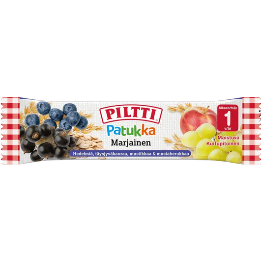 PILTTI Patukka 25g Marjainen välipalapatukka 1v｜Piltti Bar 25g 浆果零食棒 1 年