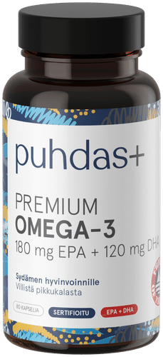 Puhdas+ Omega-3 180毫克EPA+120毫克DHA 80 kaps