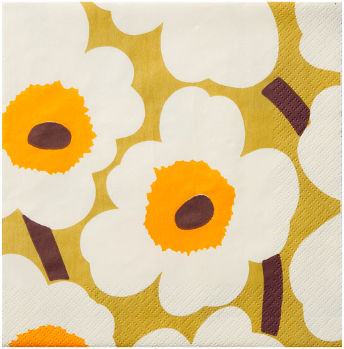 Marimekko Unikko 米橙餐巾 20张/33厘米