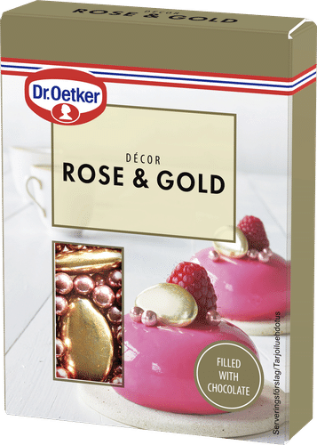 Dr. Oetker Rose&Gold Décor -suklaakoriste 42g｜Dr. Oetker 玫瑰金装饰巧克力 42g
